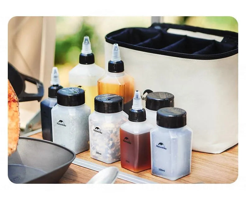 Naturehike Camping Seasoning Jar Portable Outdoor Kitchen Barbecue Cruets Spice Set Seasoning Can Bottles Set Camping Supplies