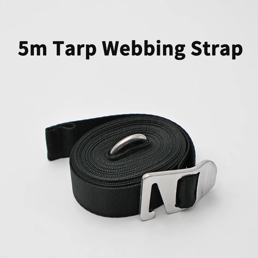 Camping Tarp Webbing Strap Main 2P Side 4P Tarp Installation Full Set Tarp Tent Securing Strap Rope