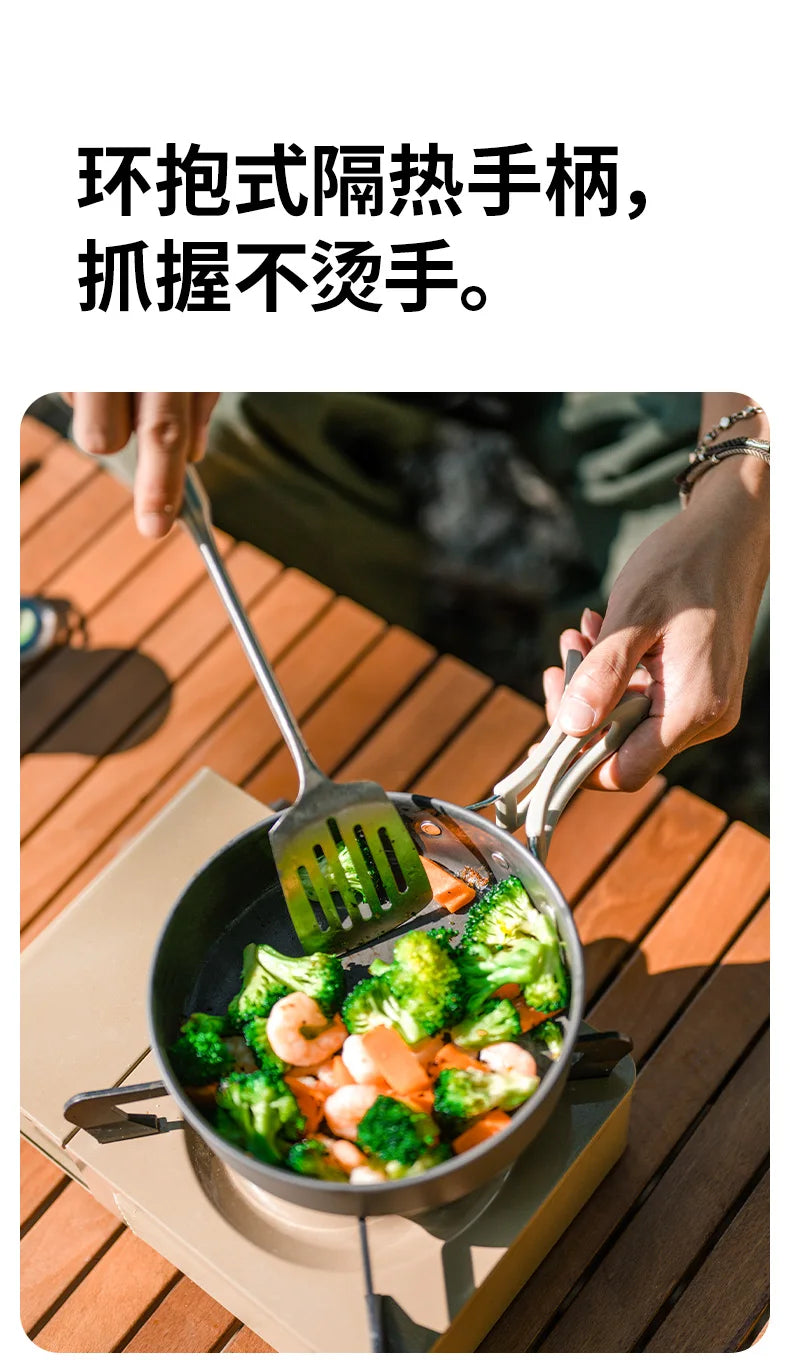 Naturehike Camping Pot Set 4-7 Persons Aluminum Alloy Cookware Pot Set Portable Outdoor Picnic Tableware Camping Cookware Kit