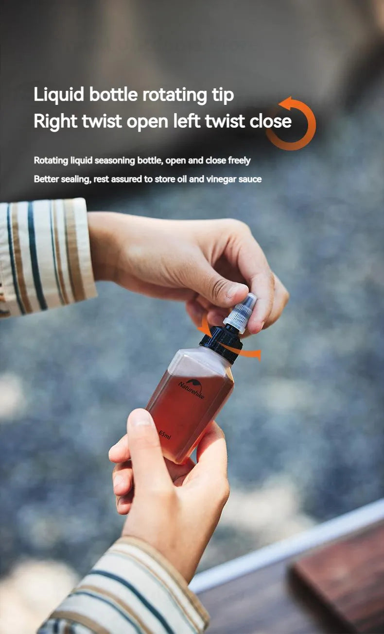 Naturehike Camping Seasoning Jar Portable Outdoor Kitchen Barbecue Cruets Spice Set Seasoning Can Bottles Set Camping Supplies