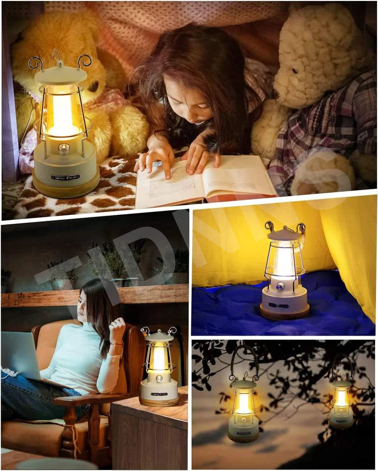 Camping Light Portable Torches Flashlights Tent Lamps Stepless Dimming Travel Retro Lamps Outdoor Lighting
