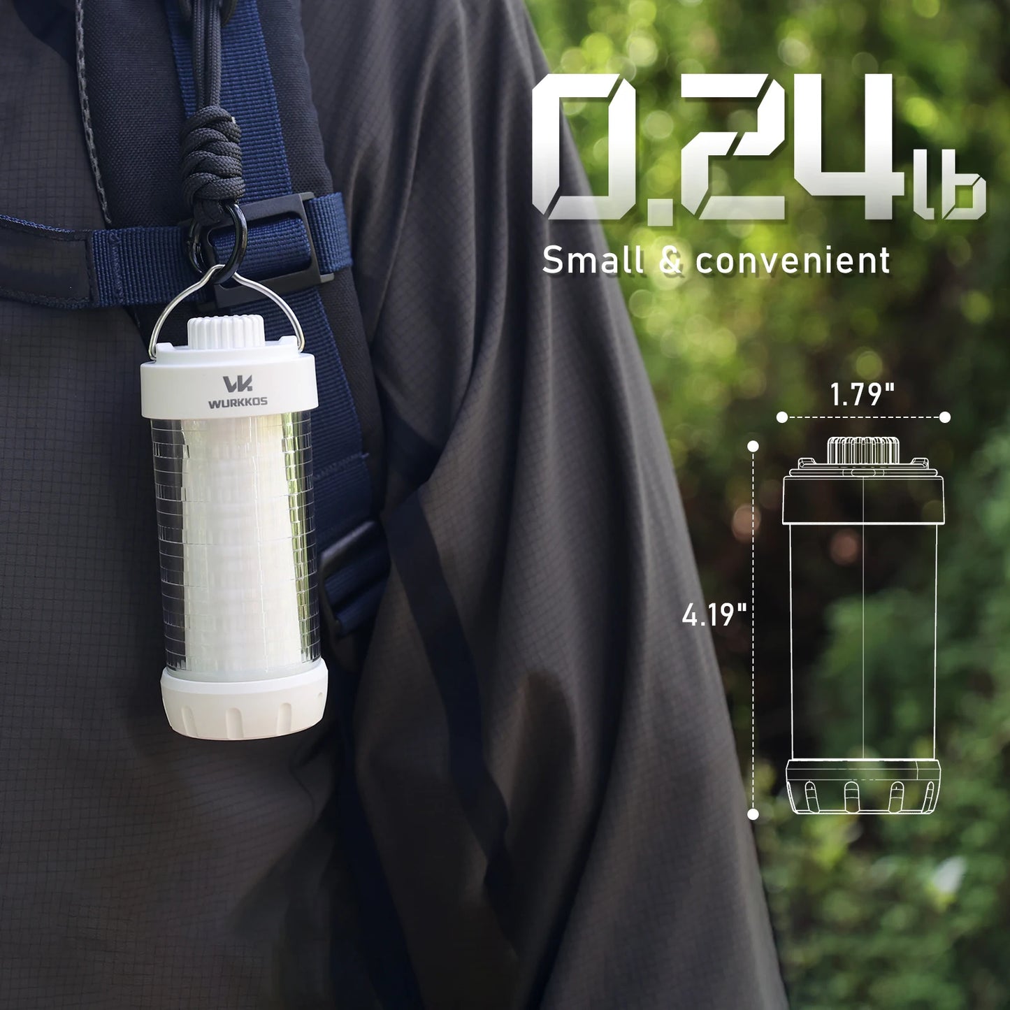 Wurkkos CL01 waterproof Waterproof Power Bank Small Outdoor Lamp Camping Flashlight 550LM Portable Magnetic Lamp 360° RGB Torch
