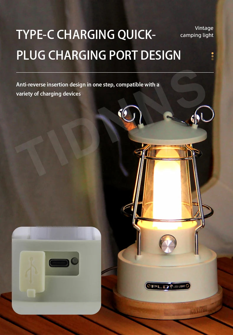 Camping Light Portable Torches Flashlights Tent Lamps Stepless Dimming Travel Retro Lamps Outdoor Lighting