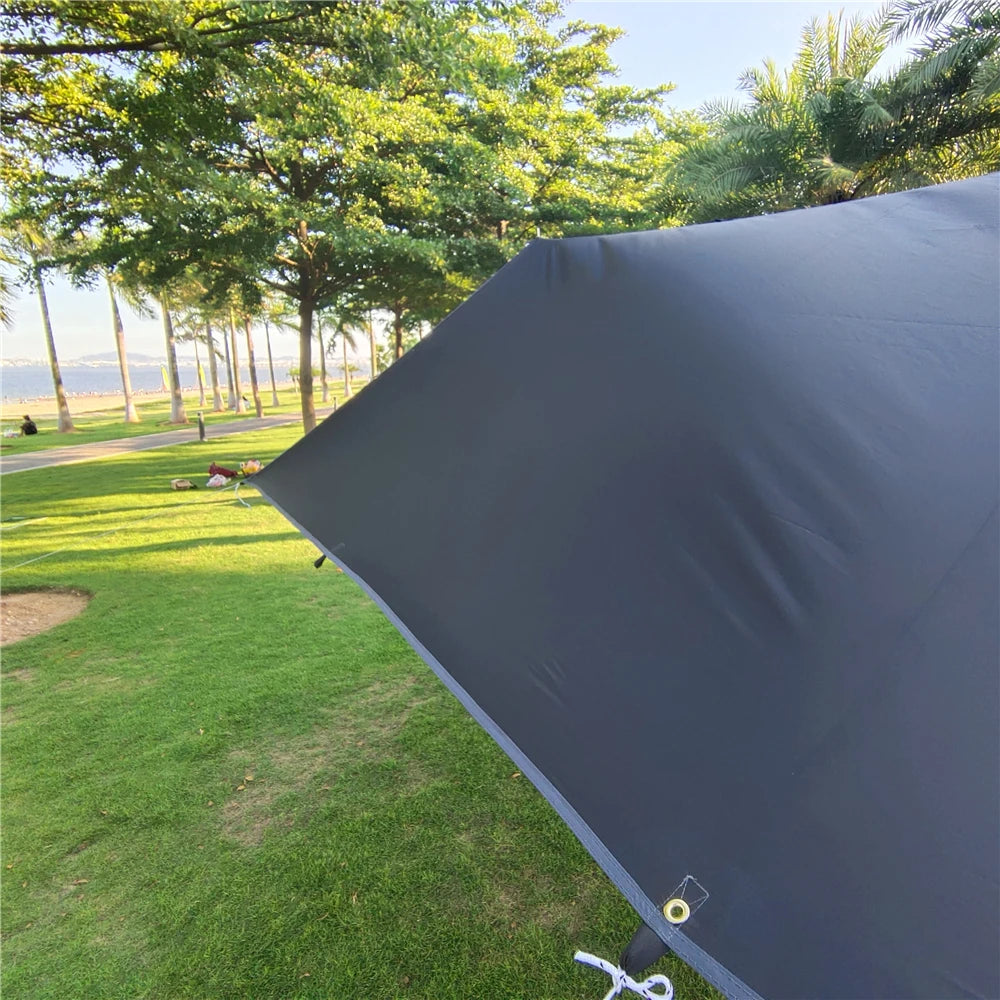 Waterproof Tent Tarp 19 Hang Points Survival Tent Outdoor Camping Tactical Sun Shelter 4x4 3x4 3x3 Lightweight Sunshade Awning