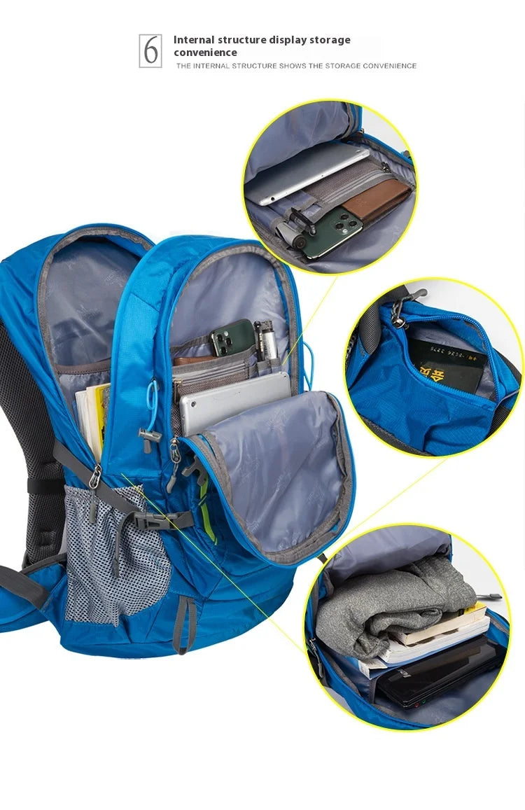40L Outdoor sports mountaineering bag waterproof nylon camping bag large capacity backpack
