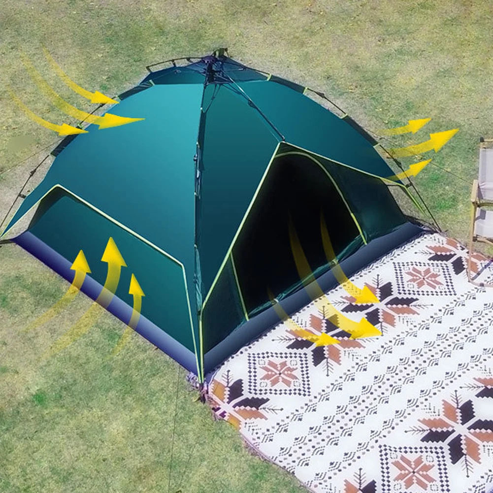 Tent Ultralight Waterproof Automatic Tent 3-4 Person Portable 3 Season Backpacking Tent Outdoor Hiking Camping Tent