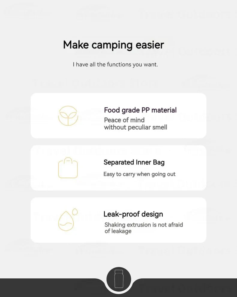 Naturehike Camping Seasoning Jar Portable Outdoor Kitchen Barbecue Cruets Spice Set Seasoning Can Bottles Set Camping Supplies