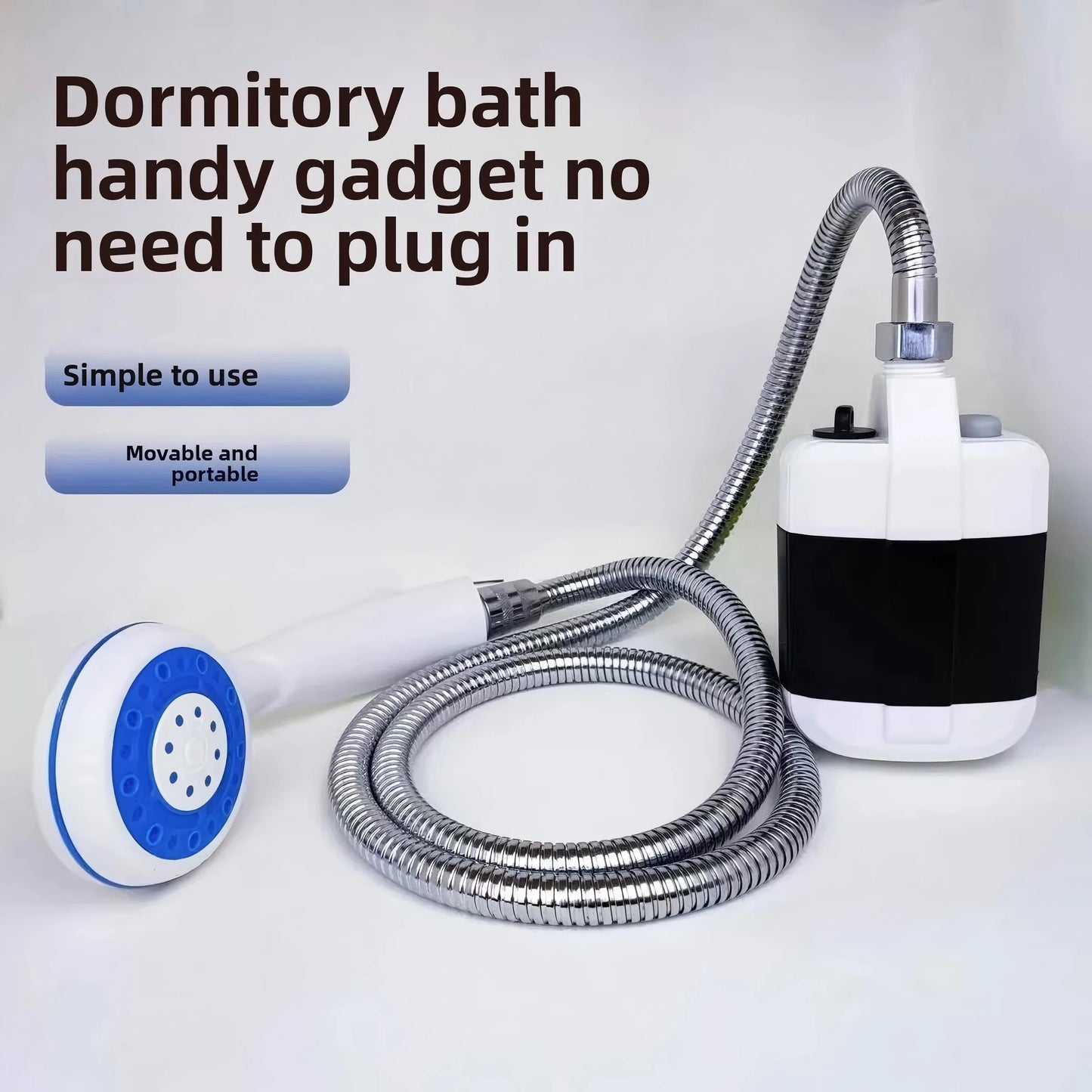 No need for electricity portable camping shower outdoor camping shower pump rechargeable electric shower pump with smart digital
