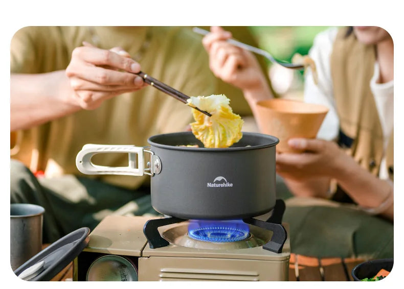Naturehike Camping Pot Set 4-7 Persons Aluminum Alloy Cookware Pot Set Portable Outdoor Picnic Tableware Camping Cookware Kit
