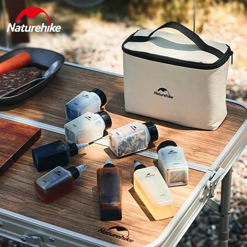 Naturehike Camping Seasoning Jar Portable Outdoor Kitchen Barbecue Cruets Spice Set Seasoning Can Bottles Set Camping Supplies