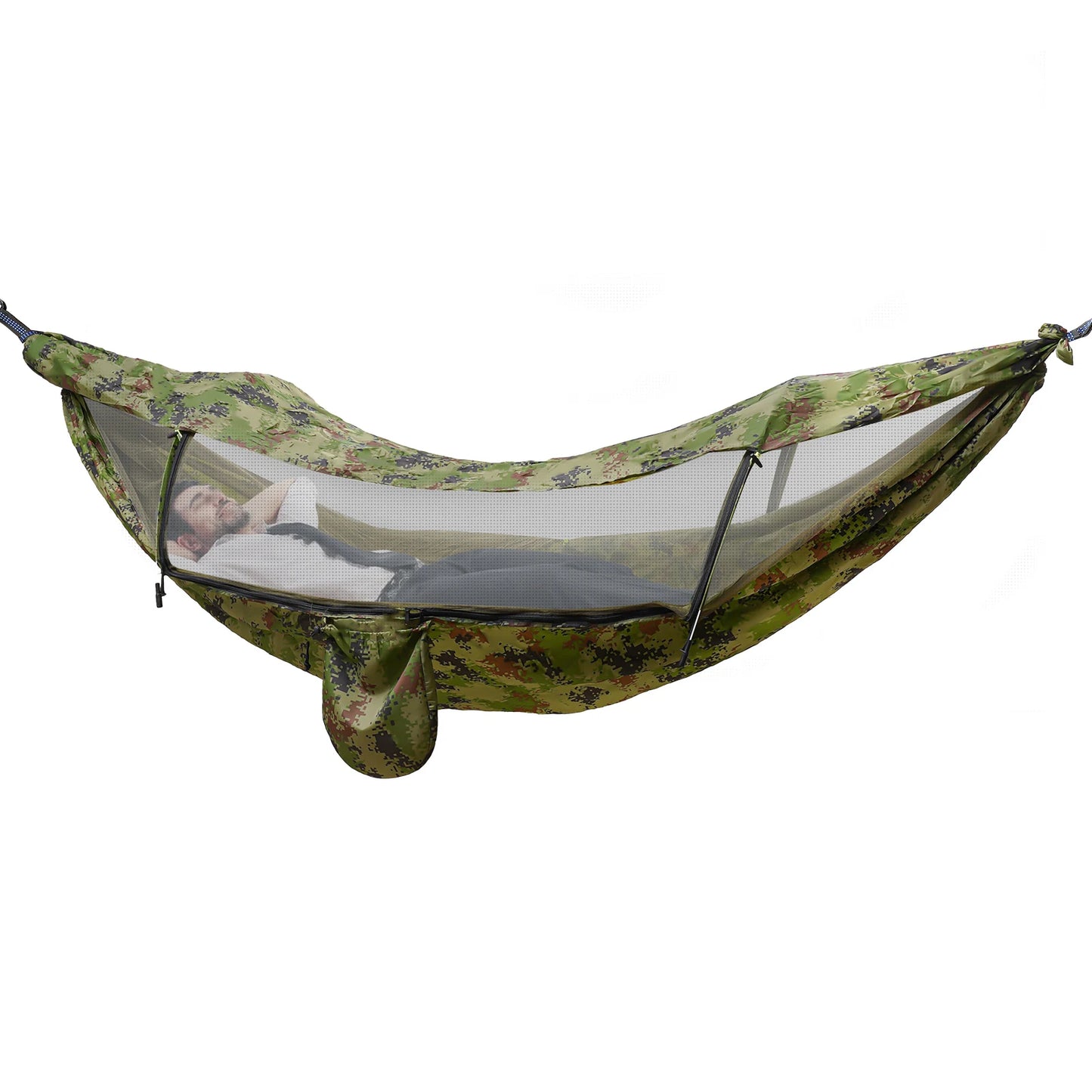 Portable Camping Hammock Anti-mosquito and Anti-Sun Camping Hammock 200kg/440.9lbs Load 2.9*1.4m