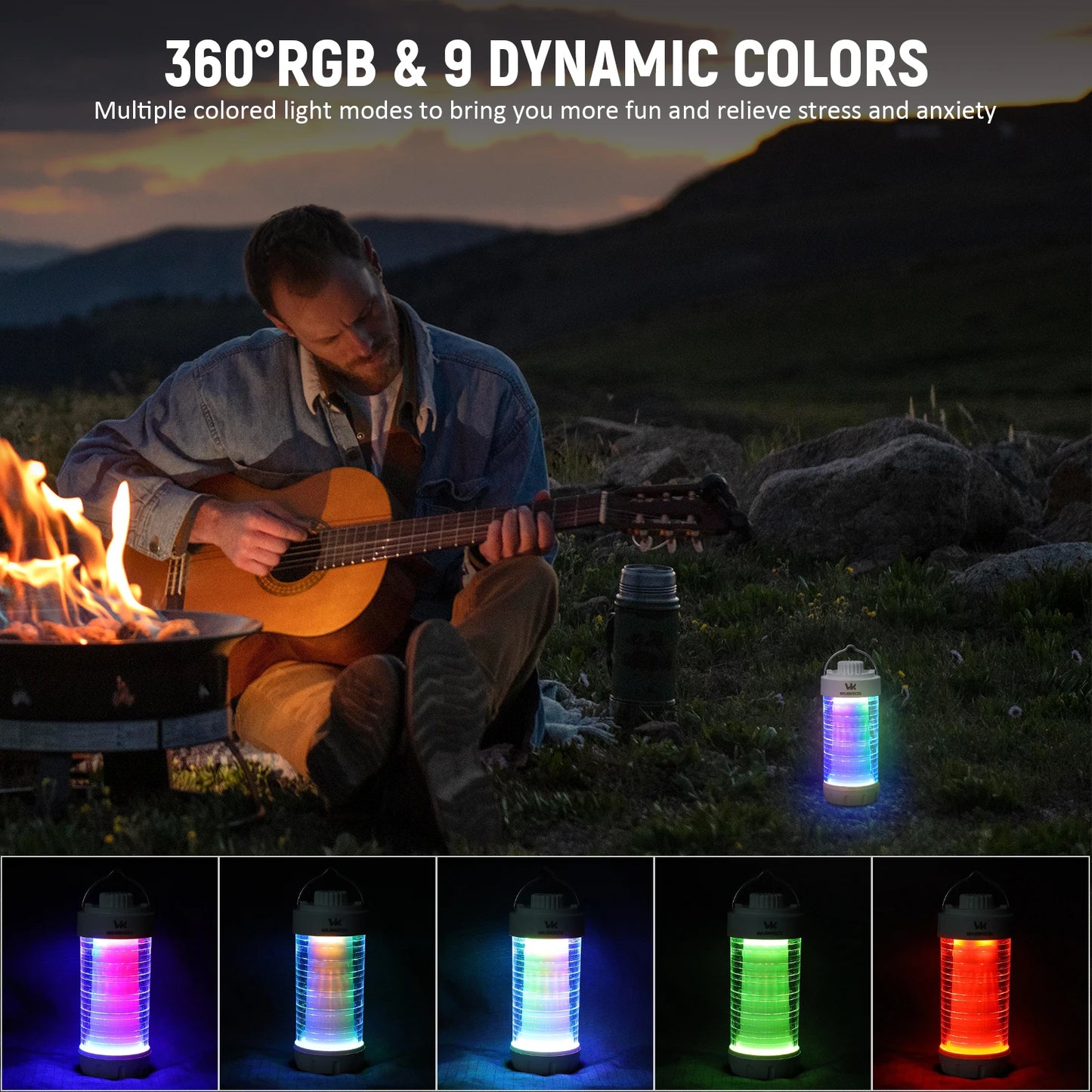 Wurkkos CL01 waterproof Waterproof Power Bank Small Outdoor Lamp Camping Flashlight 550LM Portable Magnetic Lamp 360° RGB Torch