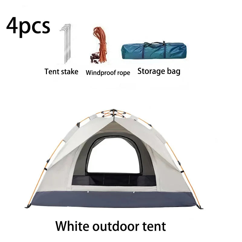 The outdoor self-driving travel camping tent is a foldable tent suitable for 2 to 4 people and can be quickly opened and closed