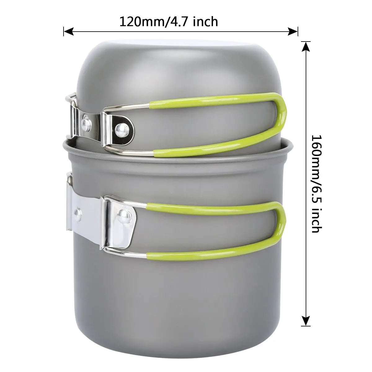 Camping Pots Cookware Set Portable Outdoor Cooking Tableware for Hiking Trekking Picnic Fishing Mountaineering