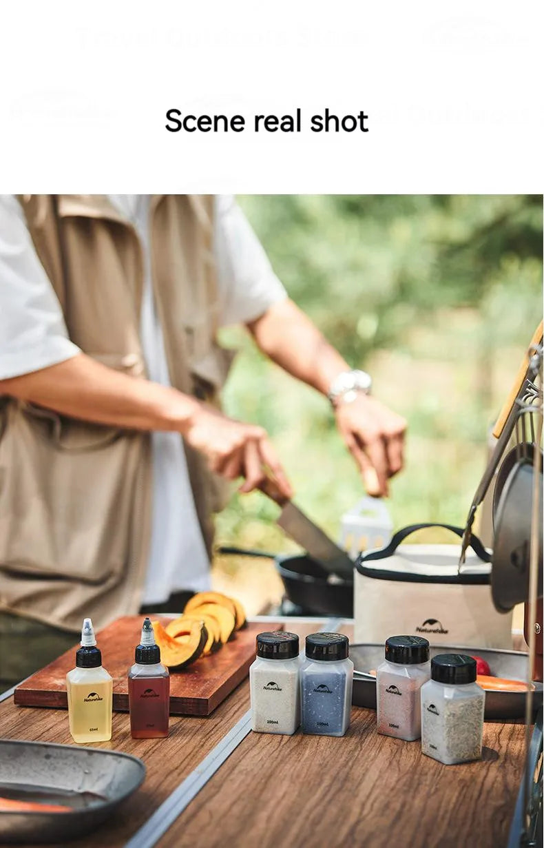 Naturehike Camping Seasoning Jar Portable Outdoor Kitchen Barbecue Cruets Spice Set Seasoning Can Bottles Set Camping Supplies