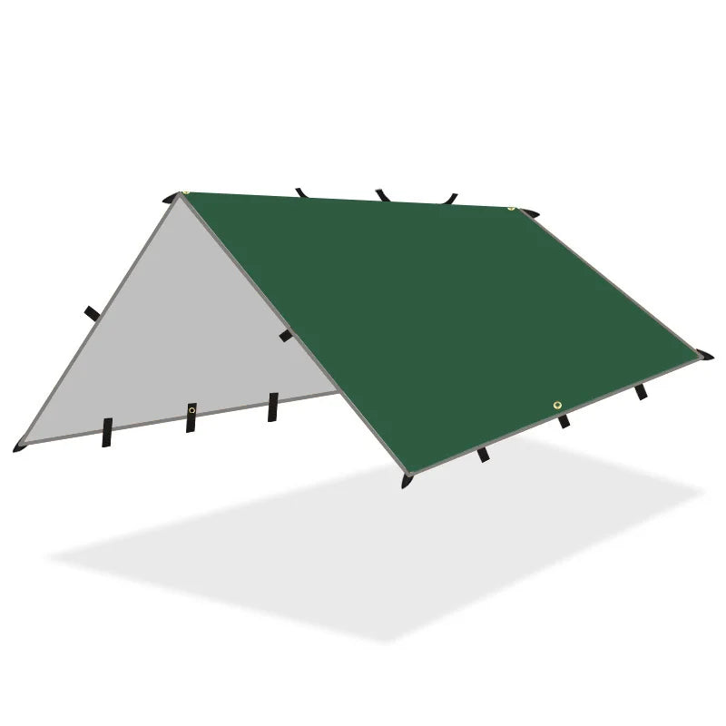Waterproof Tent Tarp 19 Hang Points Survival Tent Outdoor Camping Tactical Sun Shelter 4x4 3x4 3x3 Lightweight Sunshade Awning