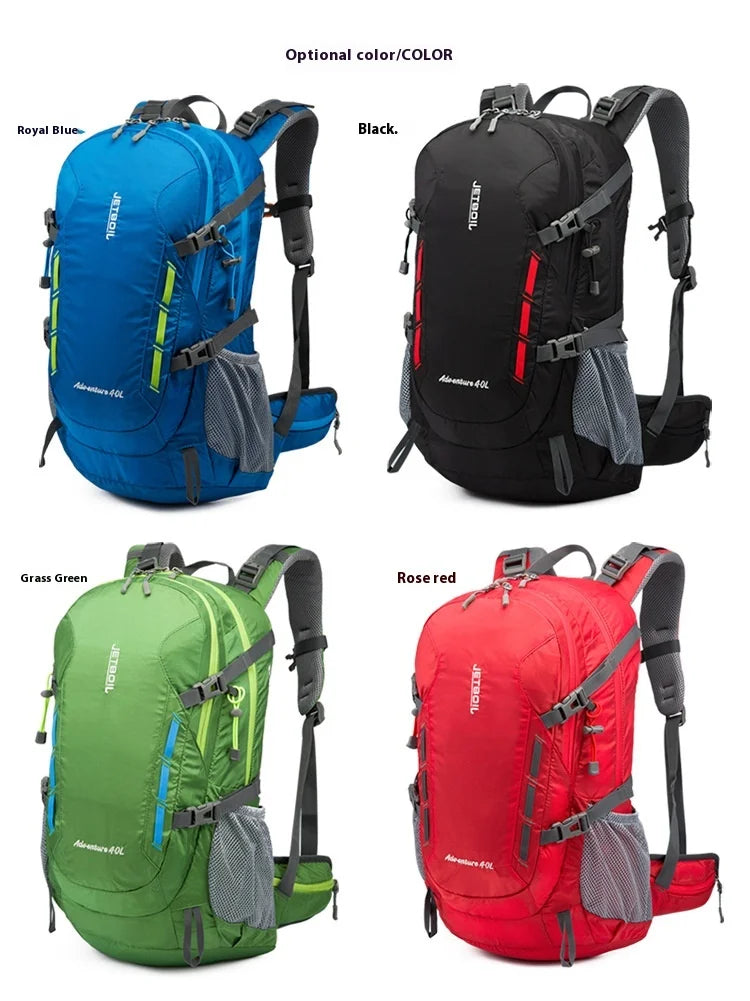 40L Outdoor sports mountaineering bag waterproof nylon camping bag large capacity backpack