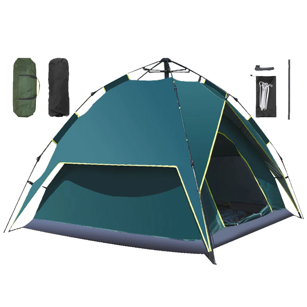 Tent Ultralight Waterproof Automatic Tent 3-4 Person Portable 3 Season Backpacking Tent Outdoor Hiking Camping Tent