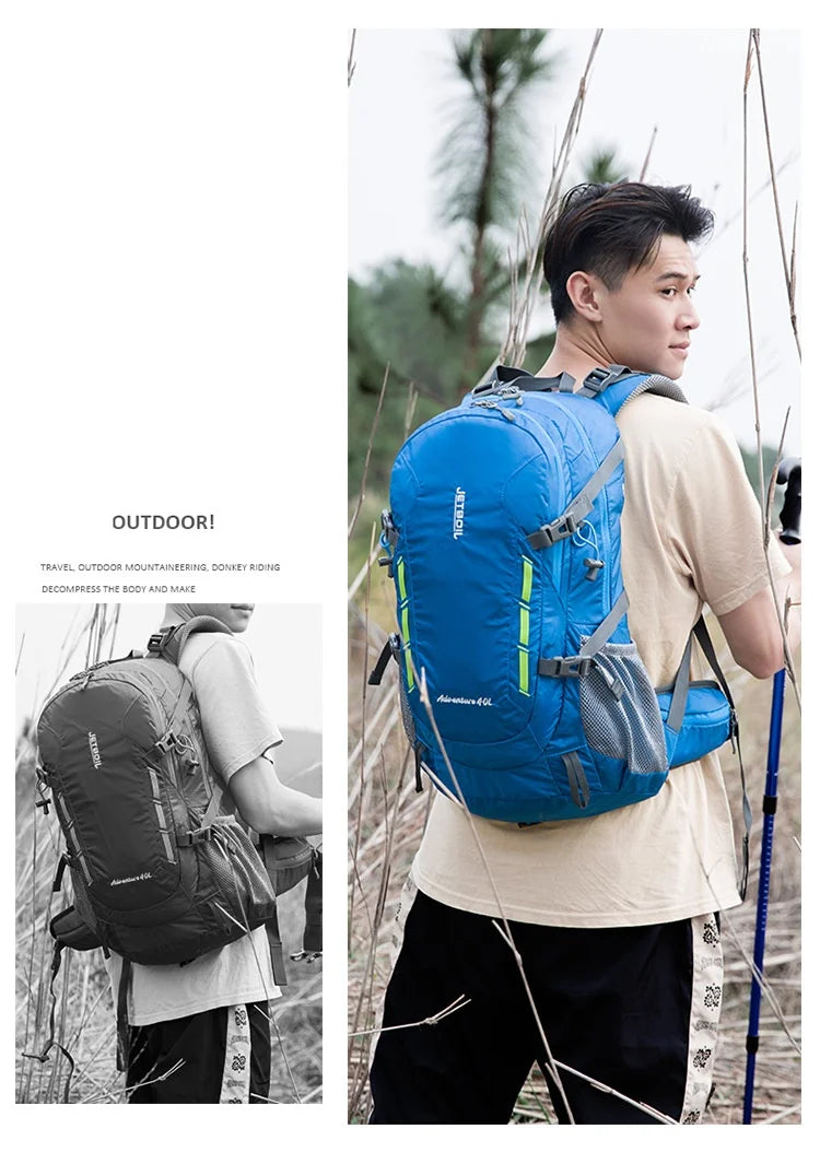 40L Outdoor sports mountaineering bag waterproof nylon camping bag large capacity backpack