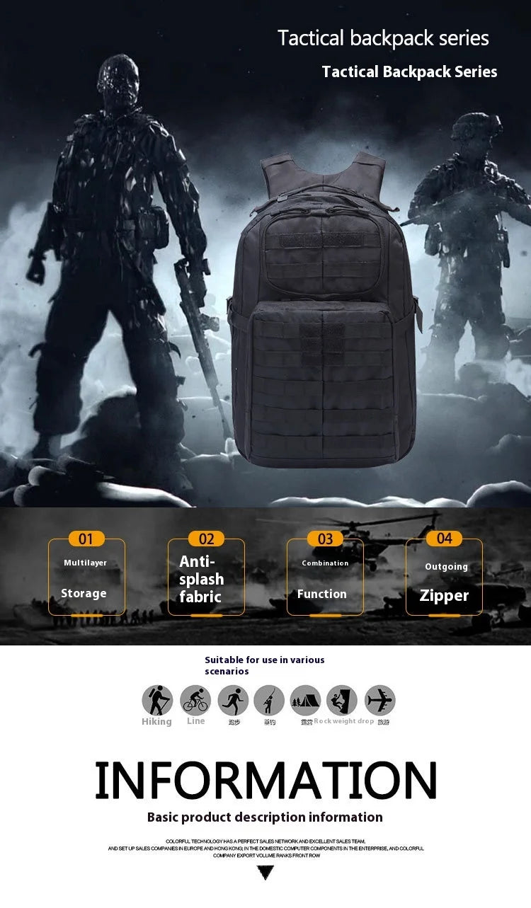 Tactical Backpack for men Women Expands Large Capacity Bag Multi-functional Waterproof Mountaineering Hiking Camping Bag