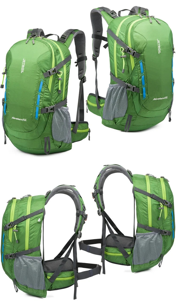 40L Outdoor sports mountaineering bag waterproof nylon camping bag large capacity backpack