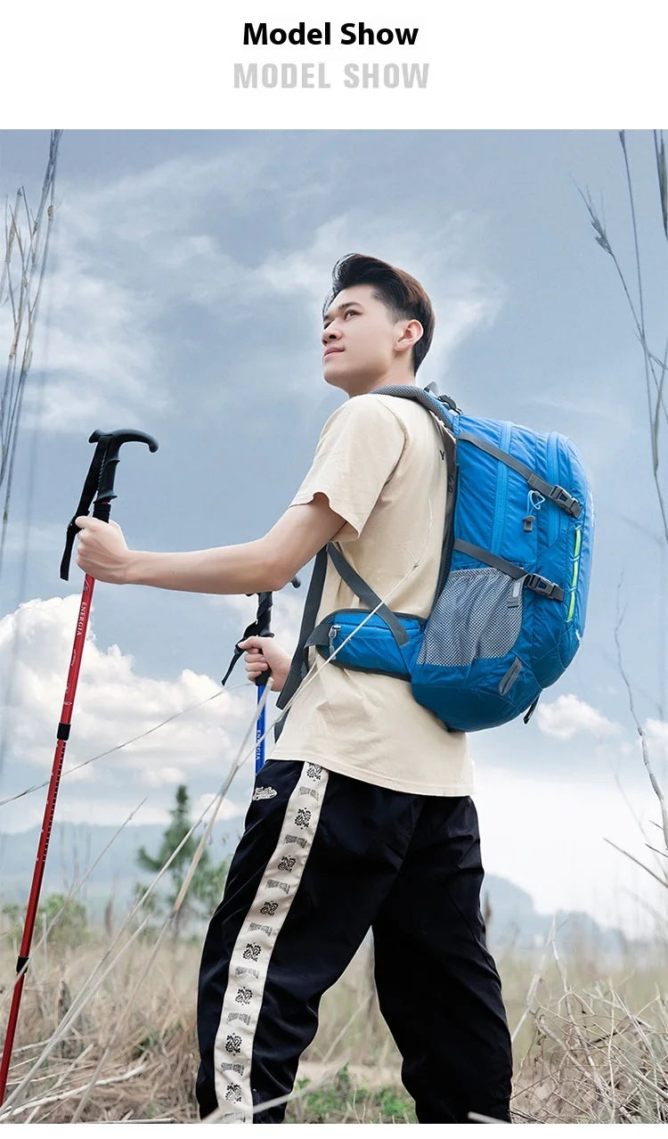 40L Outdoor sports mountaineering bag waterproof nylon camping bag large capacity backpack