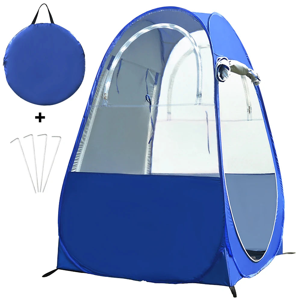 Portable Outdoor Fishing Tent UV-protection Tent Pop Up Single Tent Automatic Instant Tent Rain Shading Tent Windows
