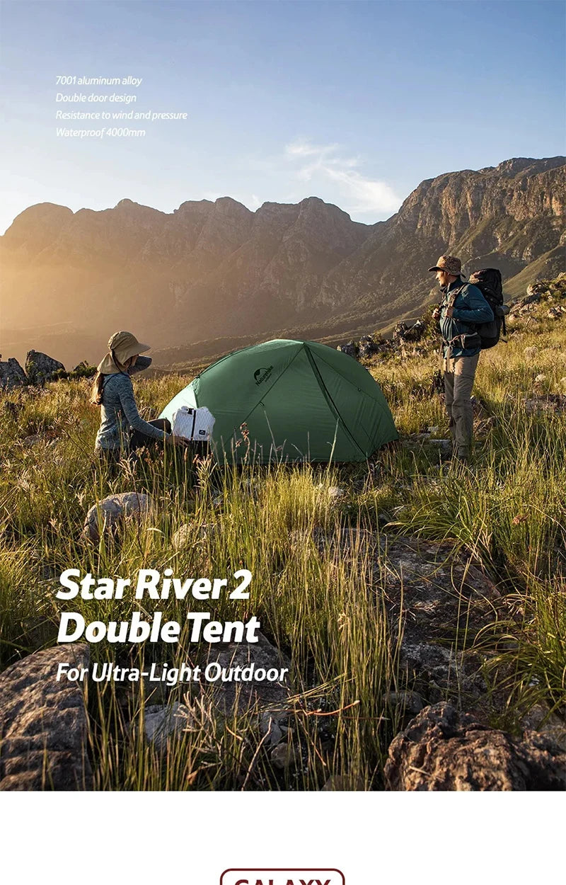 Naturehike Mongar 2 Tent Cloud Up 1 2 3 Persons Tent Star River Tent Cycling Tent Ultralight Outdoor Travel Hiking Camping Tent