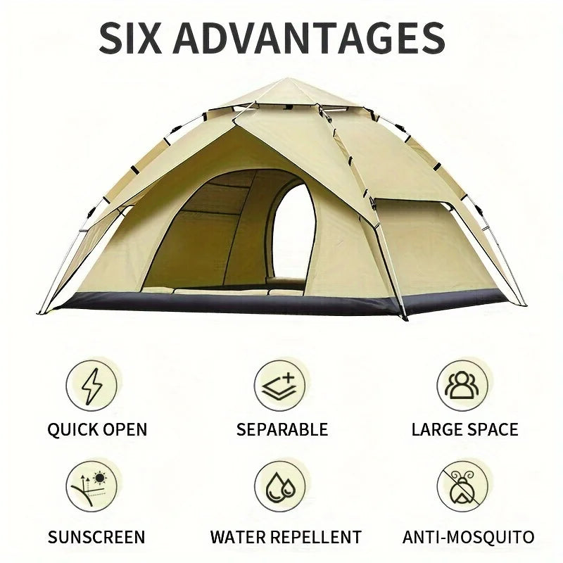 Outdoor Tent Camping Automatic Tent double-deck tents double door tent folding camping tent Waterproof Tents Outdoor fish tent