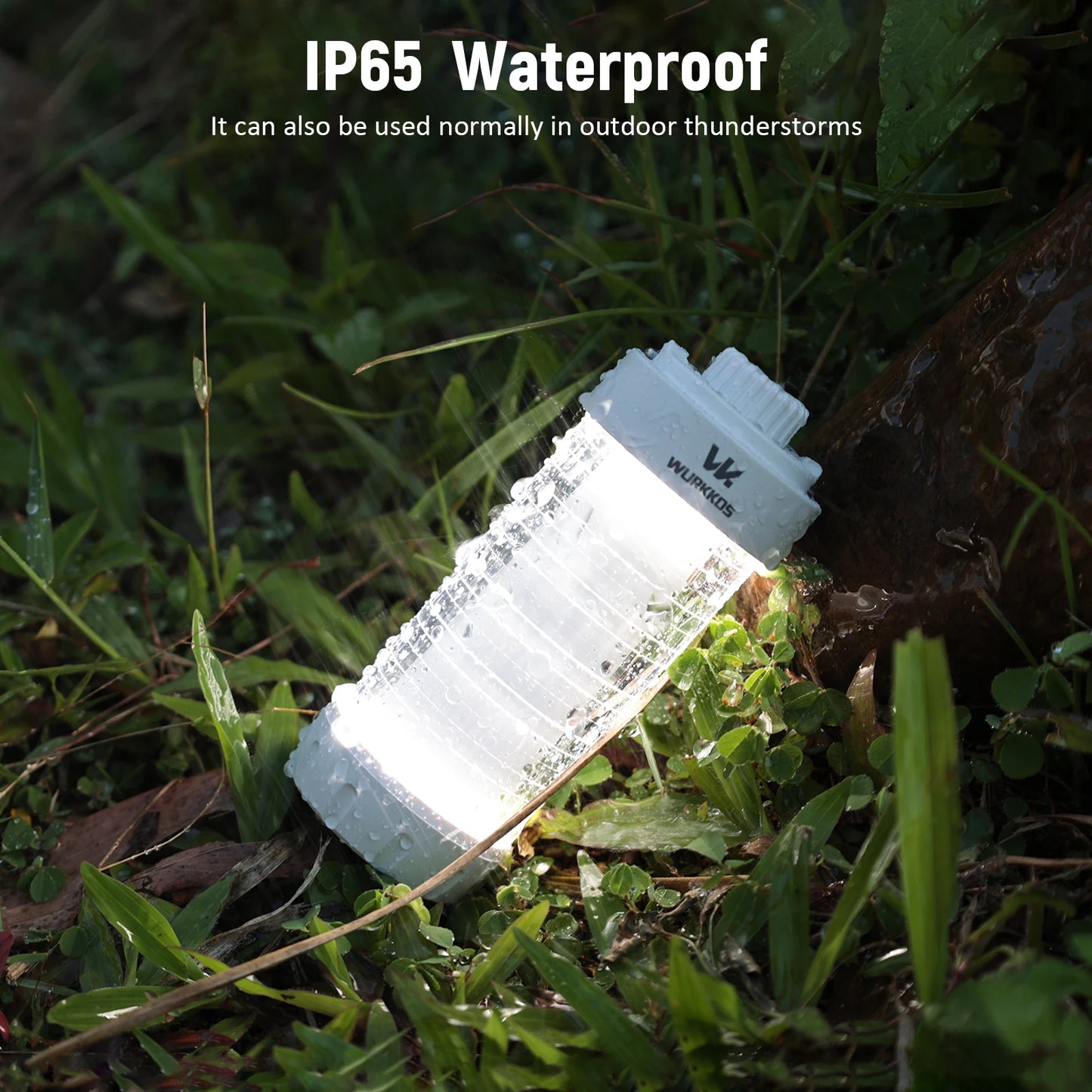 Wurkkos CL01 waterproof Waterproof Power Bank Small Outdoor Lamp Camping Flashlight 550LM Portable Magnetic Lamp 360° RGB Torch
