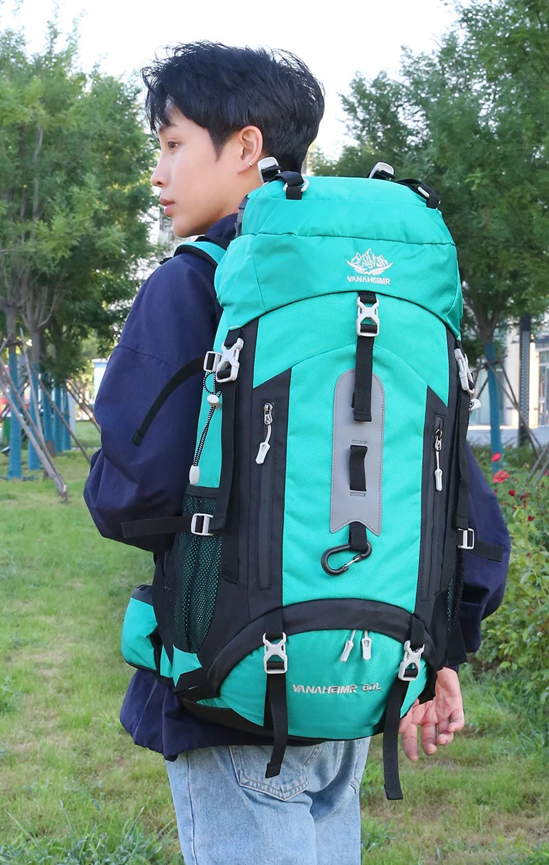 60L Hiking Backpack Men Women Outdoor Waterproof Climbing Travel Large Capacity Bags Mountaineering Trekking Camping Bag 2297