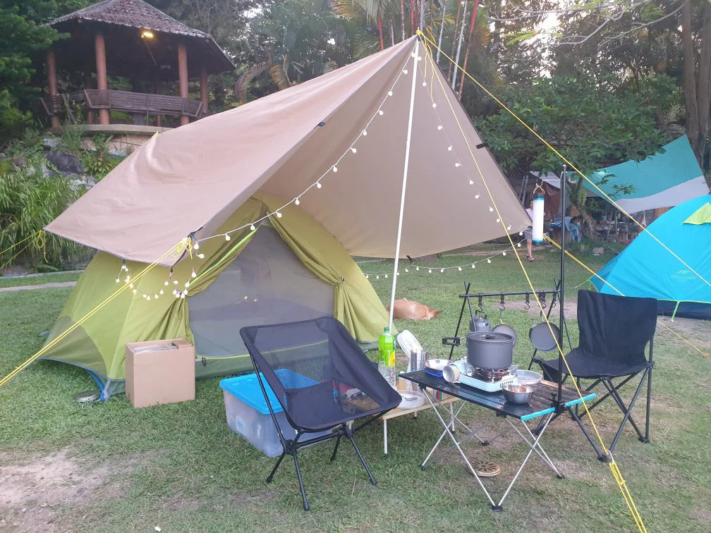 Waterproof Tent Tarp 19 Hang Points Survival Tent Outdoor Camping Tactical Sun Shelter 4x4 3x4 3x3 Lightweight Sunshade Awning