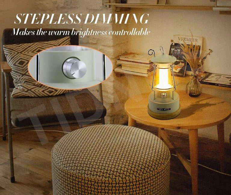 Camping Light Portable Torches Flashlights Tent Lamps Stepless Dimming Travel Retro Lamps Outdoor Lighting