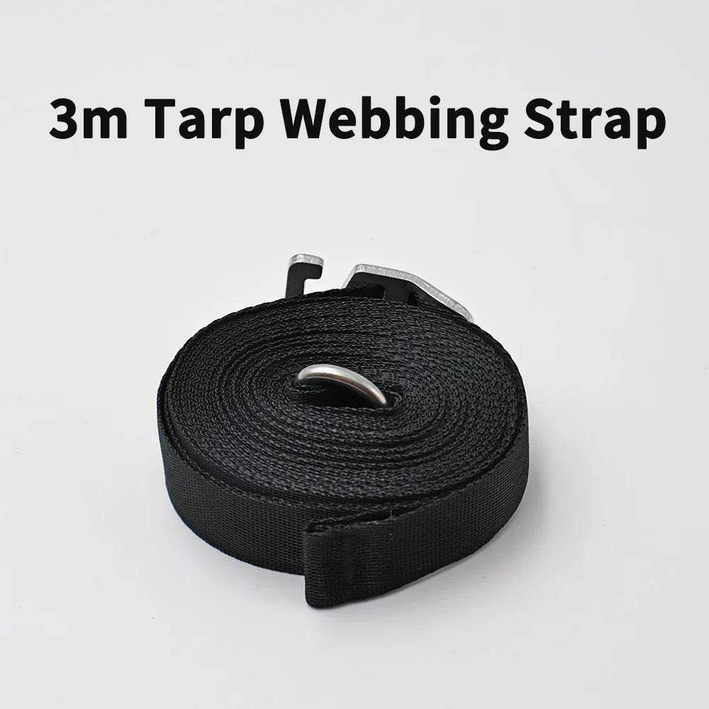 Camping Tarp Webbing Strap Main 2P Side 4P Tarp Installation Full Set Tarp Tent Securing Strap Rope