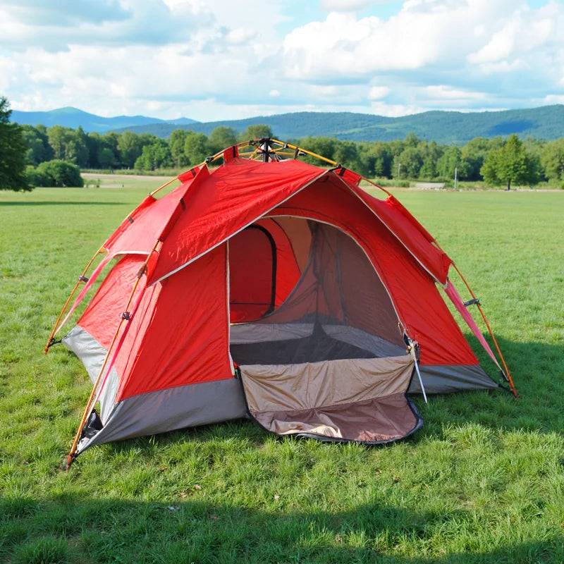 Outdoor Tent Camping Automatic Tent double-deck tents double door tent folding camping tent Waterproof Tents Outdoor fish tent