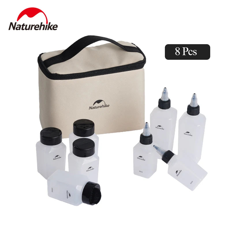 Naturehike Camping Seasoning Jar Portable Outdoor Kitchen Barbecue Cruets Spice Set Seasoning Can Bottles Set Camping Supplies