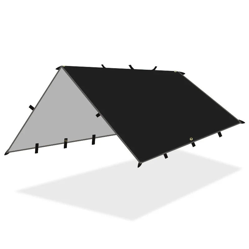 Waterproof Tent Tarp 19 Hang Points Survival Tent Outdoor Camping Tactical Sun Shelter 4x4 3x4 3x3 Lightweight Sunshade Awning