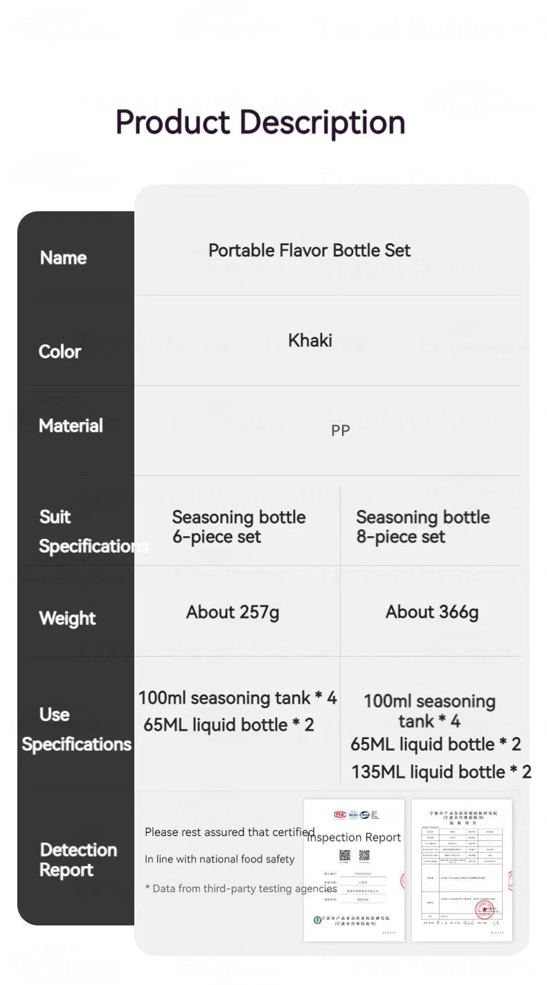 Naturehike Camping Seasoning Jar Portable Outdoor Kitchen Barbecue Cruets Spice Set Seasoning Can Bottles Set Camping Supplies
