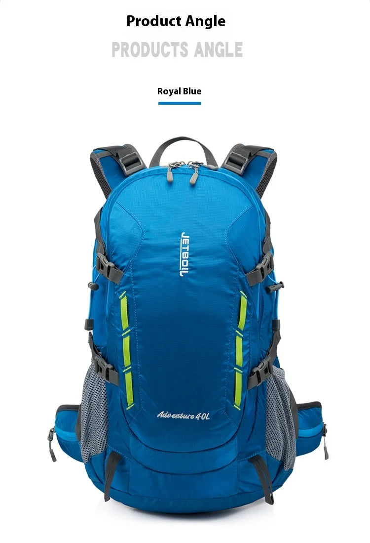 40L Outdoor sports mountaineering bag waterproof nylon camping bag large capacity backpack