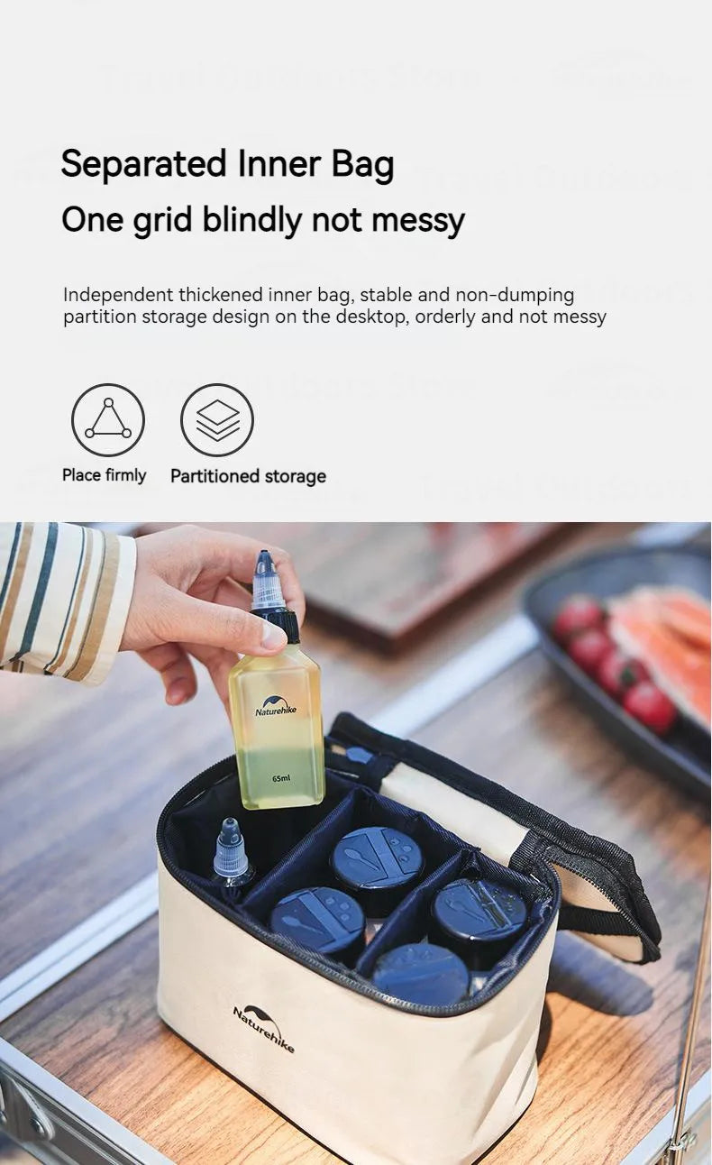 Naturehike Camping Seasoning Jar Portable Outdoor Kitchen Barbecue Cruets Spice Set Seasoning Can Bottles Set Camping Supplies