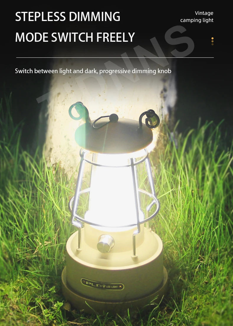 Camping Light Portable Torches Flashlights Tent Lamps Stepless Dimming Travel Retro Lamps Outdoor Lighting