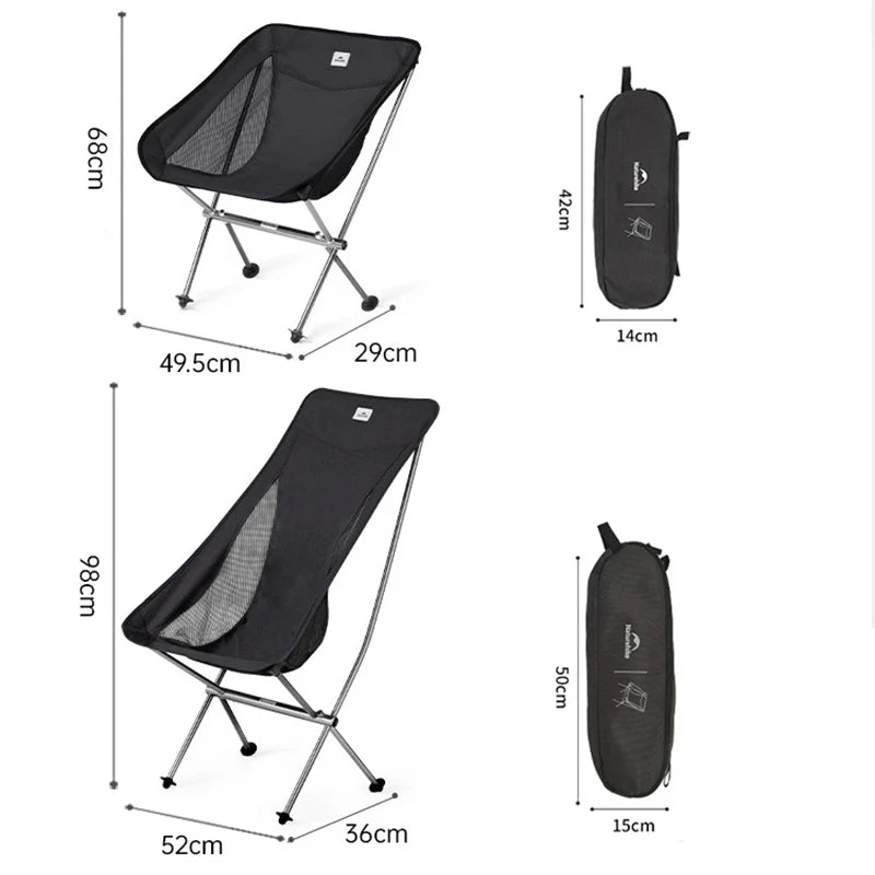 Naturehike L04 Camping Chair Folding Portable Beach Chair Foldable Lighweight Picnic Chair Outdoor Backpack Fishing Chair