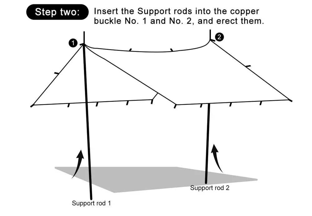 Waterproof Tent Tarp 19 Hang Points Survival Tent Outdoor Camping Tactical Sun Shelter 4x4 3x4 3x3 Lightweight Sunshade Awning