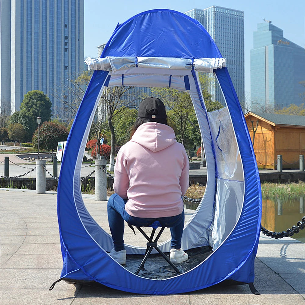 Portable Outdoor Fishing Tent UV-protection Tent Pop Up Single Tent Automatic Instant Tent Rain Shading Tent Windows