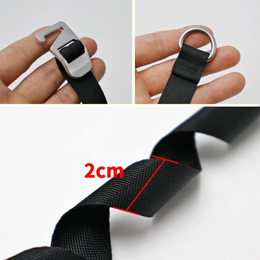 Camping Tarp Webbing Strap Main 2P Side 4P Tarp Installation Full Set Tarp Tent Securing Strap Rope