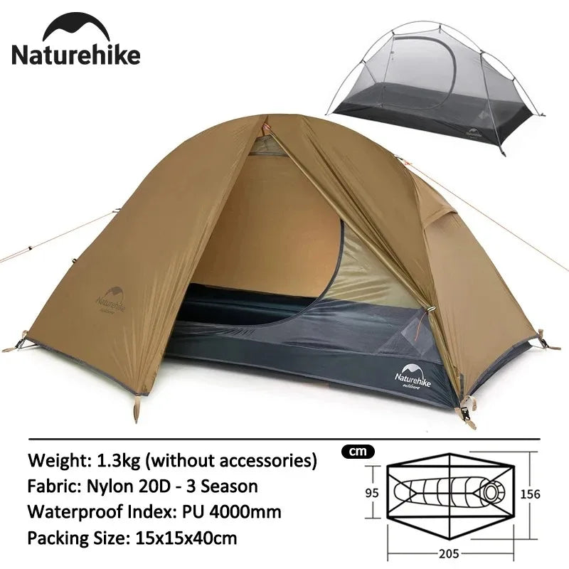 Naturehike Mongar 2 Tent Cloud Up 1 2 3 Persons Tent Star River Tent Cycling Tent Ultralight Outdoor Travel Hiking Camping Tent