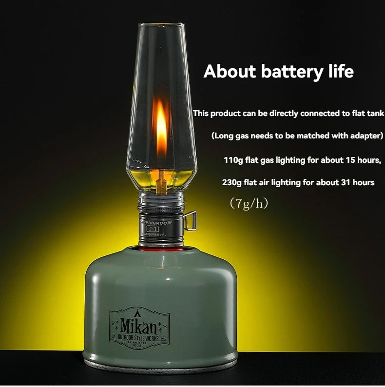 CAMPINGMOON Convenient Outdoor Camping Lamp Lantern Gas Candle Lamp Tent Lantern Light for Backpacking Camping Hiking Fishing