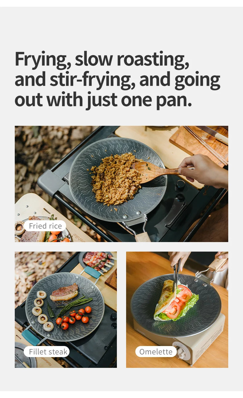 Naturehike Medical Stainless Steel Baking Pan BottomHoneycomb CoalNon-Stick DesignOutdoor FurnitureUniversal Baking Pan