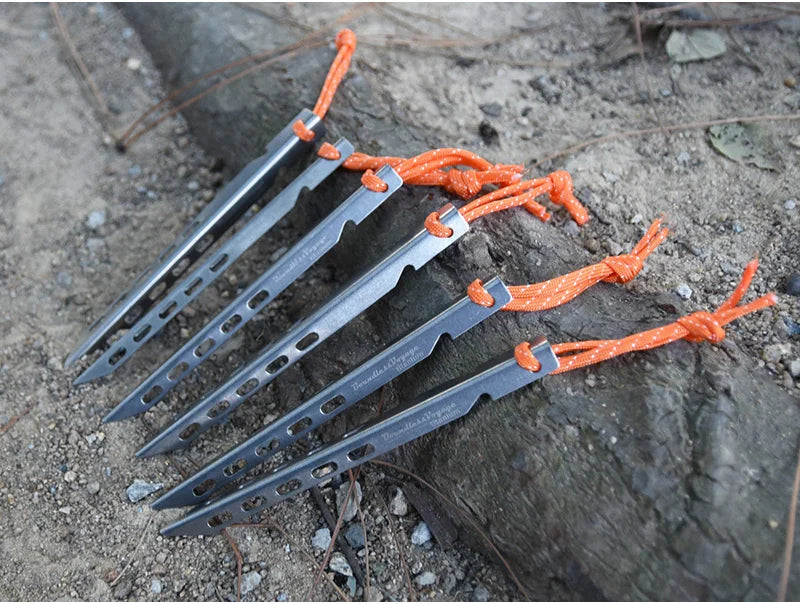 Boundelss Voyage Titanium Tent Pegs Ultralight Tent Stakes Tent Pins Outdoor Tent Accessories Heavy Duty Tent Nails