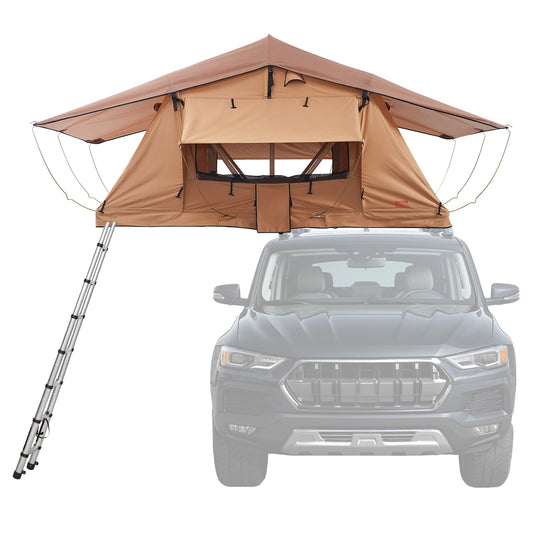 VEVOR Rooftop Tent Hardshell Folding Tent with Telescopic Ladder Mattress PVC Cover Bag Waterproof Jeep SUV Van Pickup Truck